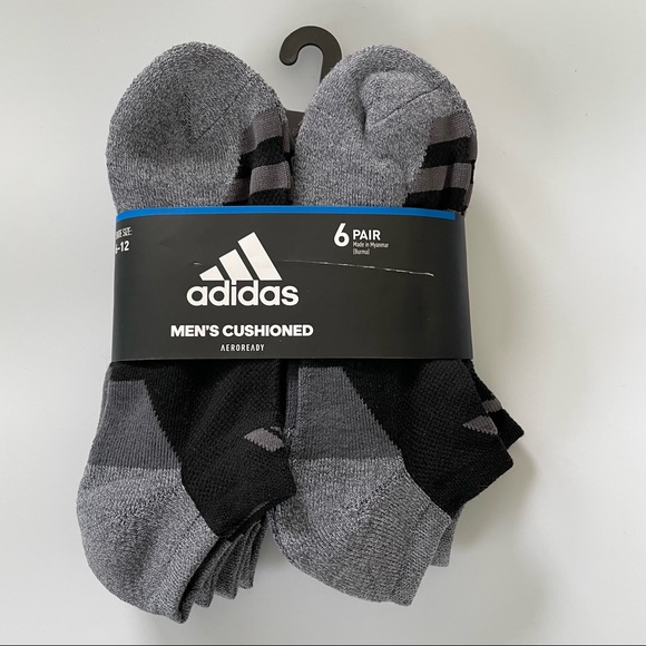 adidas Underwear & Socks Adidas Mens No Show Cushioned Socks 6